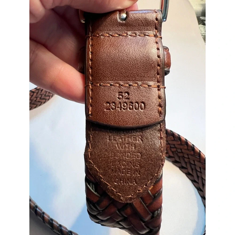Danbury‎ Men's Leather Braided Belt Size 51